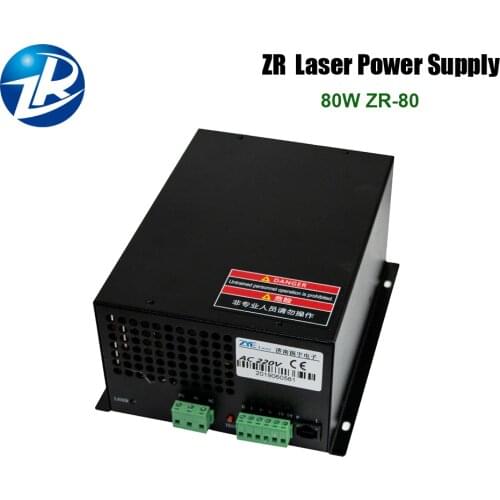Zurong ZR-80W Laser Power Supply 80W PUS MYJG-80 80W 90W Watt For CO2 Laser Tube High Voltage Engraving Cutting Machine