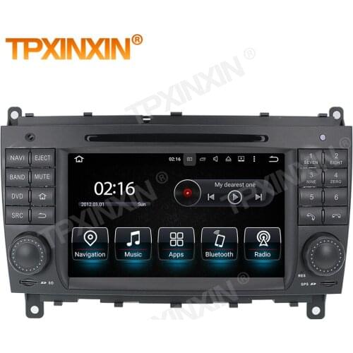1 Din Carplay Android Radio Receiver For Mecerdes Benz CLS W219 2004 2005 2006 CLK W209 2007 2008 2009 2010 2011 2012 Head Unit