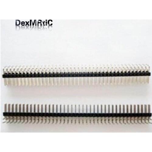 100pcs double row needle right angle 2*40P 2.54mm pitch male pin header wholesale