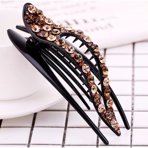 12cm Long Rhinestone Harp Hair Clip Fancyin Large Hair Claws for Women Hair Accessories Gift Fashion Hot Sale