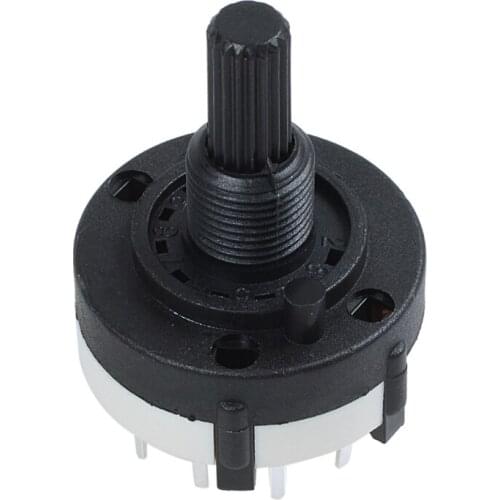 3P4T 3 Pole 4 Position Single Wafer Band Selector Rotary Switch w Knob