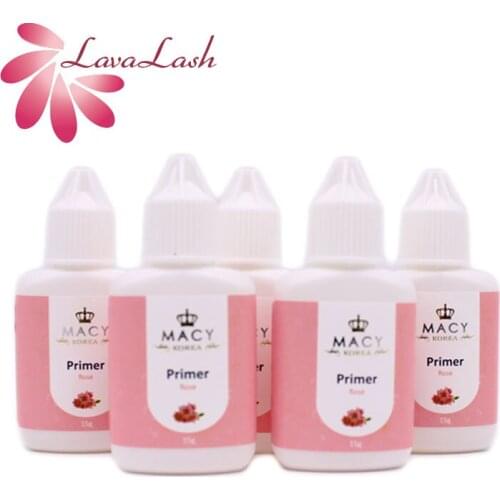 5 Bottles MACY Primer Eyelash Glue Rose-Scented False Eyelashes Extension Lash Glue Wholesale 15ml Makeup Tools Eyelash Stronger