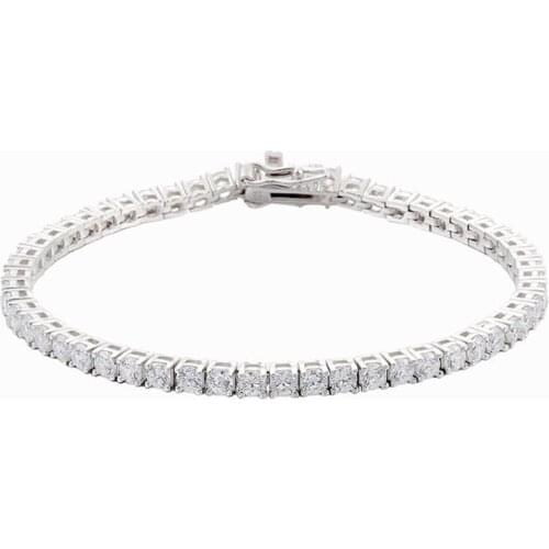 925 Sterling Silver Chain Super Charm 3mm Four Claws Korean Fashion Luxury Brand Bracelets For Women Wedding Party Fine Jewelry