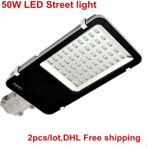 DHL Free shipping 50W LED Street light AC85-265V Warm White/Cold White LED Road light DC12V / DC24V LED Outdoor Street light