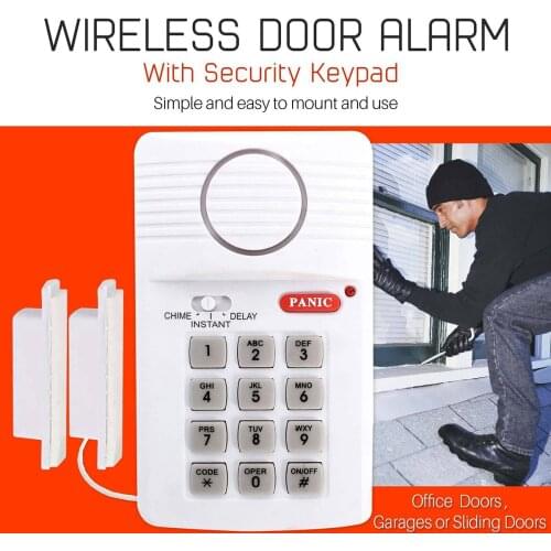 Wireless Home Security Window Door Burglar Alarm System Security Pin Panic Keypad Wireless Door Window Sensors