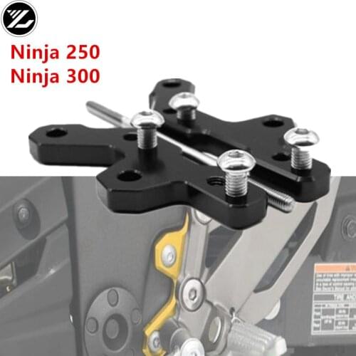 CNC Rear Set Foot Pegs Mount Bracket Base For Kawasaki Ninja 250 Ninja 300 Ninja250 Ninja300 ZX-300R Z250 Z300