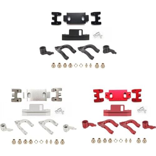 D12 CNC Metal Upper & Lower Swing Arm Steering Cup Knuckle Accessories Set for WPL D12 1/10 RC Car Upgrades Parts