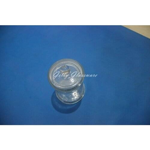 Vintage museum specimen jar bottle 90x120mm, ground mouth with lid