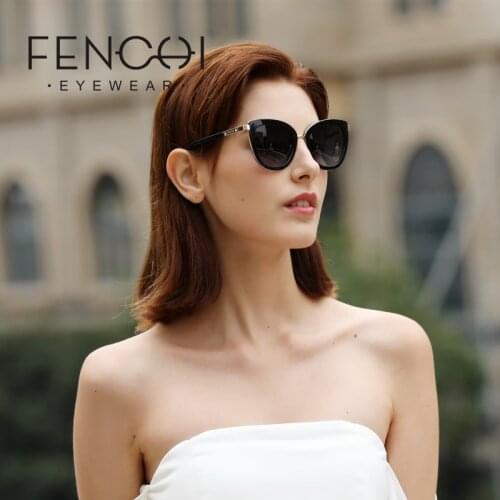 FENCHI Vintage Sunglasses Women Cat Eye Designer Brand Luxury Women Sexy Driving Sun Glasses oculos de sol feminino lunettes