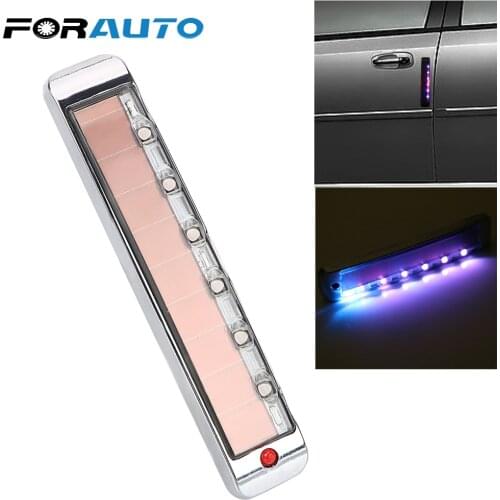 FORAUTO Car Door Lights Auto Atmosphere Light LED Warning Lamp Anti Collision Solar LED Flashing Lamp Motion Control Car-styling