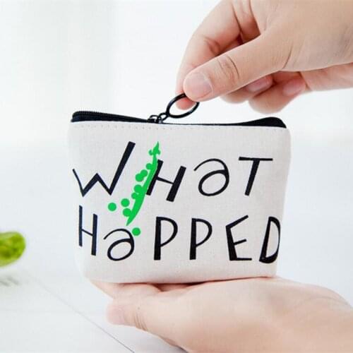 M028 Lovely Canvas Purse Vegetable Pattern Chinese Cabbage Green Onion Carrot Peas Coins Bag