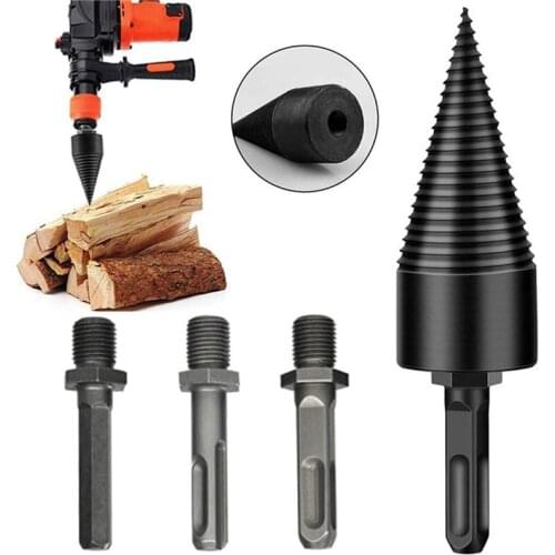 JUSTINLAU 32/42mm Home Artifact Small Drill Bit for Wood Splitting, Small Motorized Electric Hammer for Breaking Wood To Split
