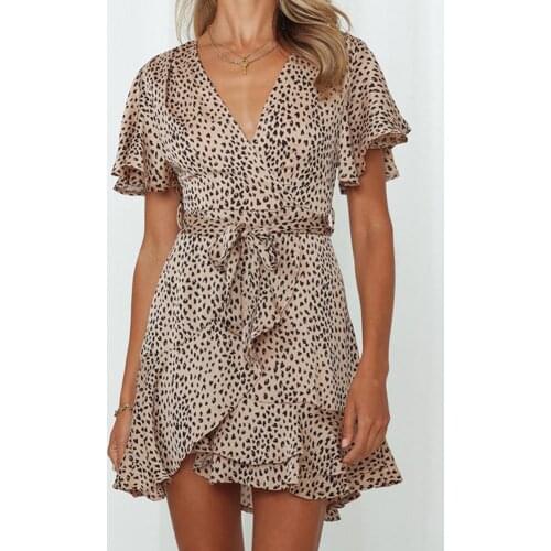 Short Dress Sweet-style Large Hemline Charming A-line Slim Effect Floral Print Summer Dress for Date