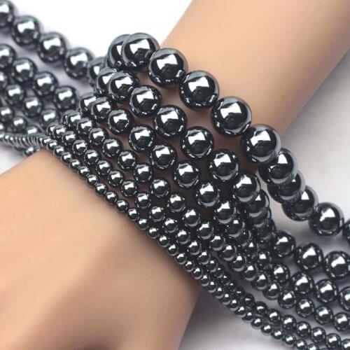 Round Natural Terahertz beads natural energy stone beads DIY loose beads for bracelet making strand 15" wholesale