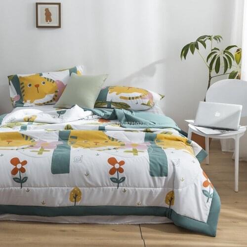 Summer Cool In Summer with Printed Air Conditioning Quilt Cartoon Single and Double Student Dormitory Air Conditioning Quilt