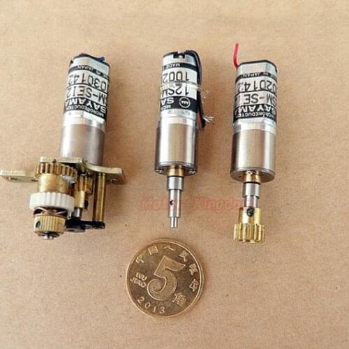 SAYAMA Micro Gear Motor DC6V-12V 45RPM-92RPM 12mm Min i Super Precise Full Metal Reducer DC Motor Toy Hobby DIY
