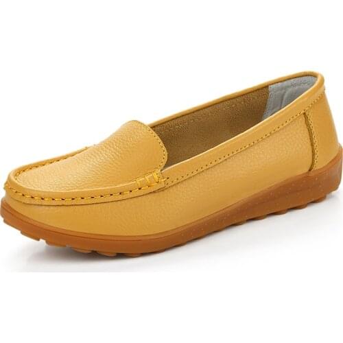 Flat shoes leather soft bottom middle-aged mother goose bottom shoes womens shoes doug big yards leisure pregnant women shoes