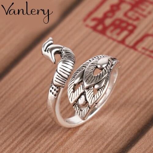 Personality Exaggerated Gothic Peacock Rings For Women Charm Engagement Jewelry Girls Open Finger Knuckle Rings