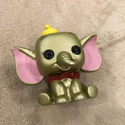 Original Rare Secondhand Gold Elephant Metallic Action Figure Collectible Model Loose Toy No Box