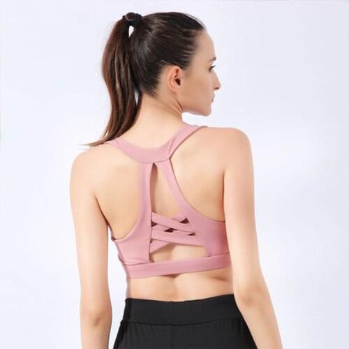 Fall and winter new American back running vest American and European fitness yoga underwear gathered sports bra