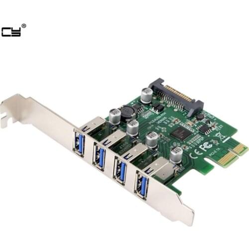 Transfer 2u Semi-high And Small Baffle Pci-e To Usb3.0 Four-port Expansion Card And 4-port Usb3.0 Transfer Card
