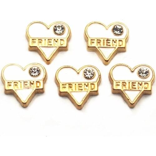 12pcs/lot Charms heart Floating Charms for Floating Memory charms Lockets DIY Jewelry