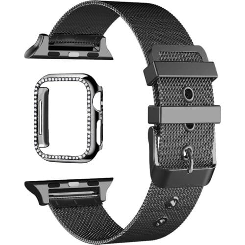 Stainless Steel Loop Band for Apple Watch Band Case 38mm 42mm for iWatch SE 6/5/4/3/2/1 40mm 44mm Cover Bracelet Wrist Watchband