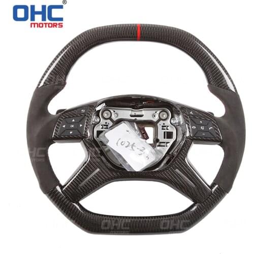 100% Real Carbon Fiber Steering Wheel compatible for MB W204,S204 W212,V212,S212 W463 C E G class