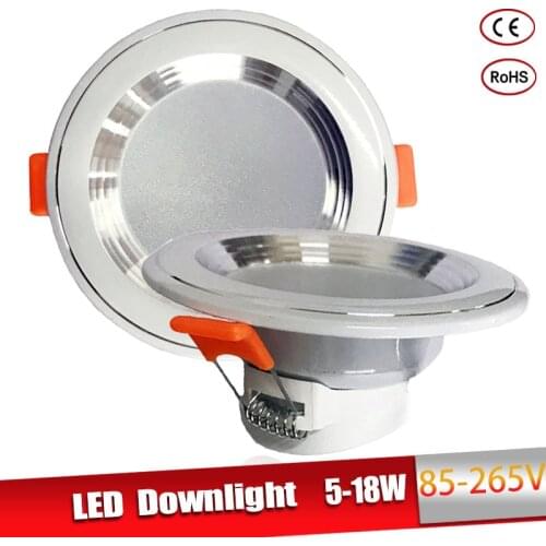 LED Downlight 3W 5W 9W 12W 15W 18W LED Ceiling Round Recessed 220V 230V 240V Bedroom Kitchen Indoor LED Panel Light