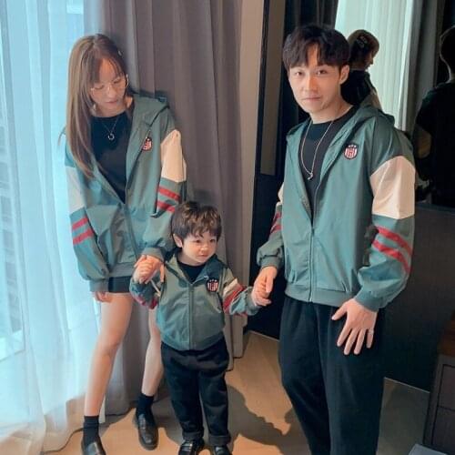 Hooded Trench Coat Same Sets for Family Casual Coat Boys Girls Mother Clothes Father Son Baby Clothes Family Matching Outfits