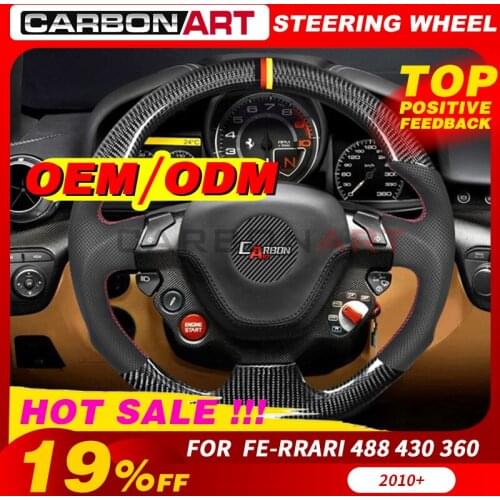 Carbon fiber steering wheel FOR FE-RRARI 488 430 360 carbon fiber steering wheel carbon fiber interior FOR FE-RRARI 488 F430 360
