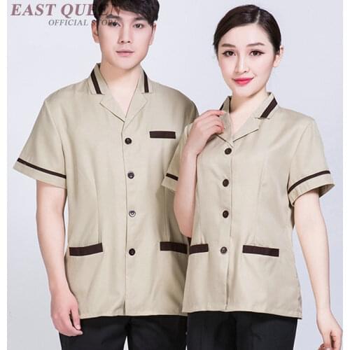 Housekeeping cleaning services uniforms hotel accessories women maid room service uniform shirt DD1074 Y