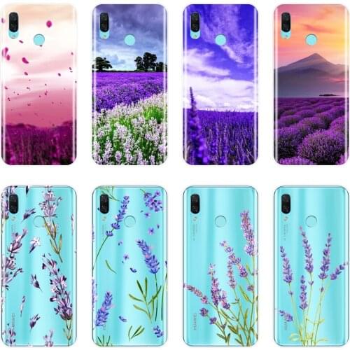Purple Flower Back Cover For Huawei Nova Smart Lite 2017 Soft Silicone Case For Huawei Nova 2i 2 Lite Plus 3 3I 3E Phone Case