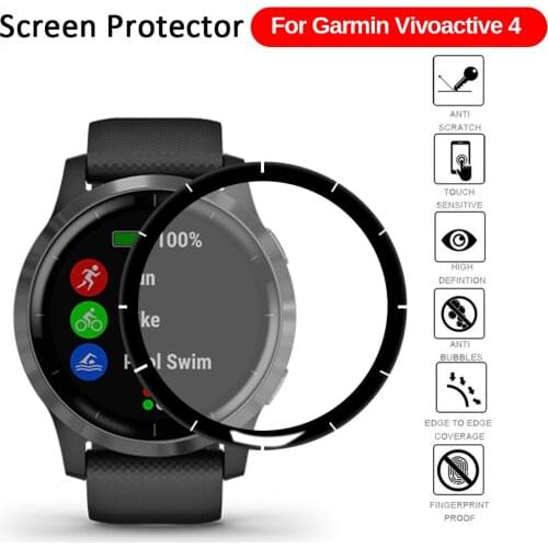 3D Screen Protector For Garmin vivoactive 4 Smart Watch Full Edge Soft Protective Film Not Glass Cover Vivoactive4 Protection