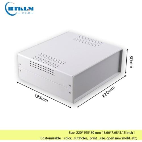 DIY iron electrical instruments box Iron metal enclosures for electronics junction box 220*195*80mm housing project control box