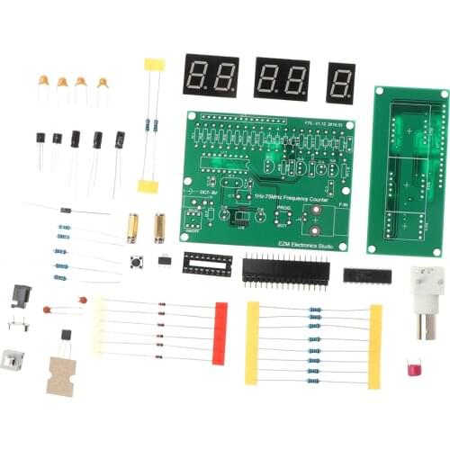 1Hz-75MHz Frequency Counter 7V-9V 50mA DIY Kit Cymometer Module Tester Meter