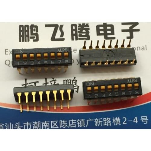 1PCS Japan ALPS SSGM180100 in-line dial code switch 8-bit 2.54 pitch key coding switch 8P