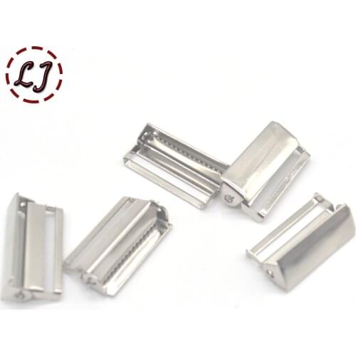 20pcs/lot silver metal Adjustable Buckles button for cowboy rompers Braces skirt garment sewing accessories DIY scrapbook