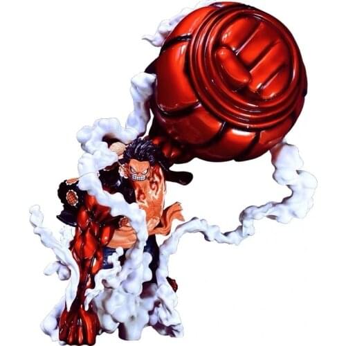 24cm Anime One Piece Monkey D Luffy Grear Fourth GK Statue PVC Action Figure Doll Figma Collectible Decorations Model Toy Gift