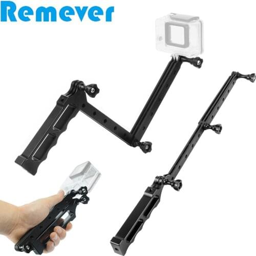 3 Way Foldable Aluminum Alloy Mount Holder Handheld Selfie Stick Portable Mini Monopod for GoPro Hero SJcam Yi Action Cameras