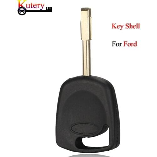 Kutery 10pcs/Lot Transponder Car Key Shell For Ford Focus Mondeo KA Jaguar No Chip Key Case Fob Cover With F021 Blade