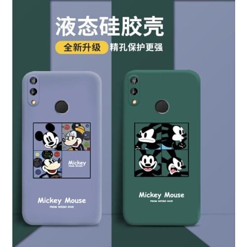 Disney Phone Case for Huawei Nova3 Nova3i Nova3e Nova2 Nova2s Nova2plus Cartoons Cute Mickey Liquid Silicone Shock Absorption