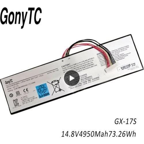 GX-17S Laptop Battery For GIGABYTE for AORUS X3 PLUS V3 V5 X5 V5 V6 X7 V2 V3 V4 14.8V 4950mAh/73.26WH