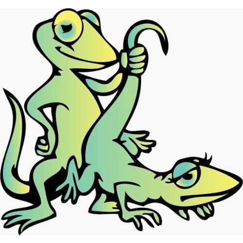 LLY-1093 Lovely House Lizard The Tail of The Car Sticker Cartoon Style Fashion PVC Decoration Accessories Waterproof Cars Decal