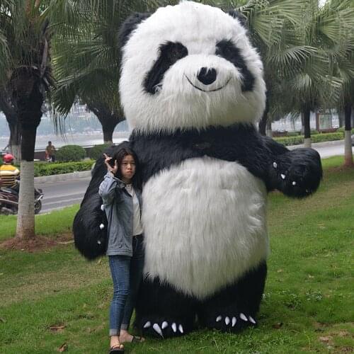 Inflatable Panda Mascot for Advertising Customize for Adult Mascotte Costumes Adulte Disfraz Mascota 2.6M Tall Mascotte Kostuum