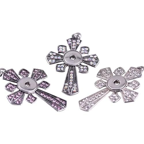 New buttons cross Pendant snaps necklace fit 18mm /20mm snap new button watch snaps Necklace buttons Pendant SP18-117