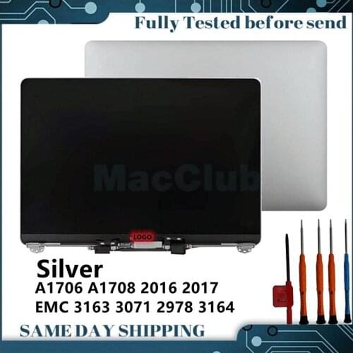 Original New Laptop Display LCD Silver for Macbook Pro Retina 13" A1706 A1708 2016 2017 EMC 3163 3071 Assembly DISPLAY 661-07971