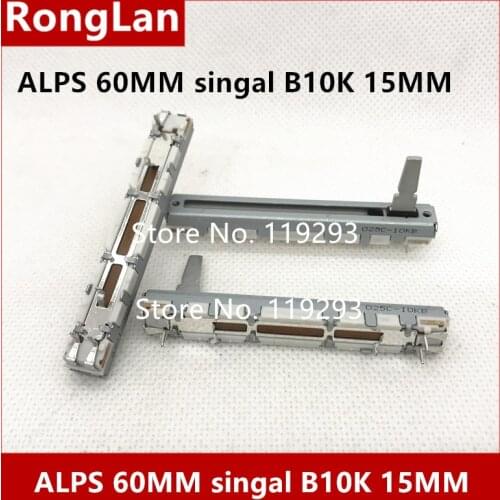 [BELLA]Japanese ALPS 60MM singal B10K 6CM mixer fader potentiometer B10K 15MMD handle--10PCS/LOT