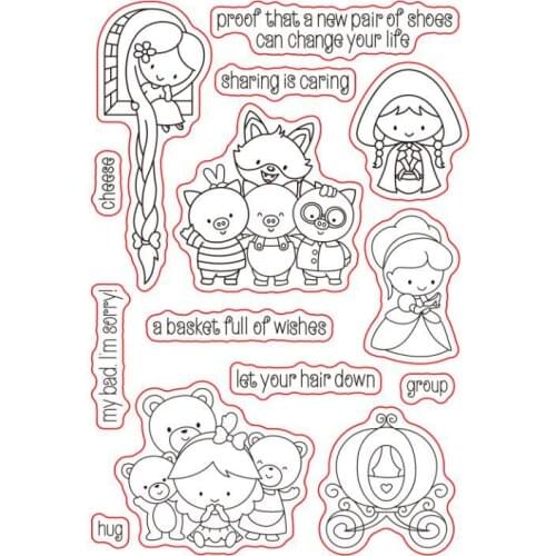Girl Princess Transparent Clear Silicone Stamp Seal DIY Scrapbooking photo Album Decorative Clear Stamp