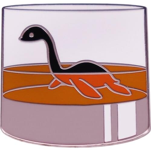 Scotch Ness Monsters Plesiosaur Dragon Enamel Pin Brooches Bag Lapel Pins Cartoon Anime Badge Backpack Decoration Jewelry Gifts